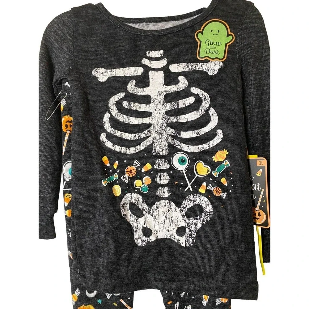 2 Pairs Kids‎ Halloween pajamas Rae Dunn & Trick or Treat Sleep Sz 3T